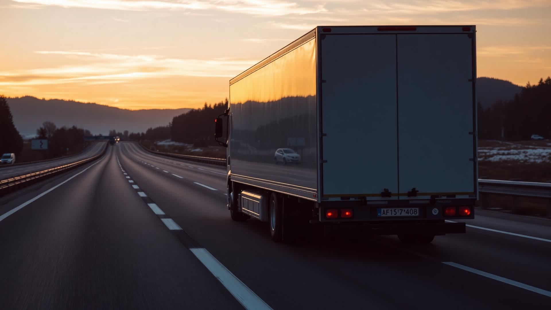 Moderner LKW auf österreichischer Autobahn
